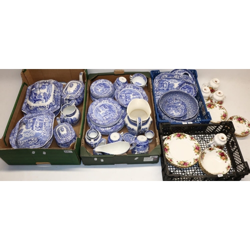 260 - Collection of Spode Blue Italian tableware incl. two teapots, other blue and white ceramics, and a c... 