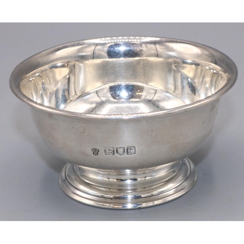 63 - Late Victorian silver pedestal bowl on circular foot, London, 1898, Charles Stuart Harris, 3.60ozt, ... 