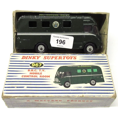 196 - Dinky Supertoys - BBC TV Mobile Control Room van, model no. 967, with original box