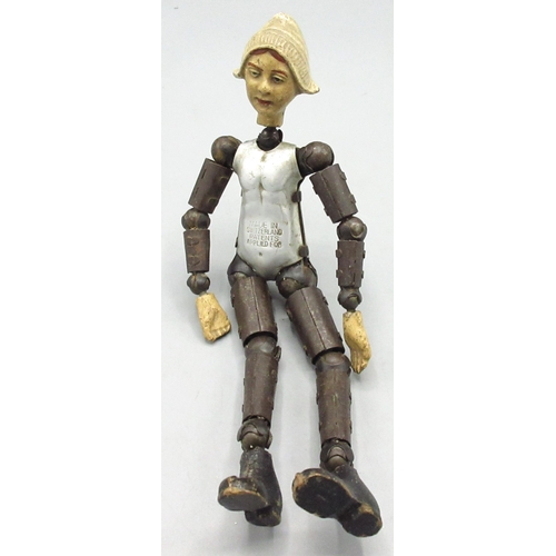 272 - Bucherer Saba jointed poseable figure C1920s, composition painted face, hands and boots, the torso s... 