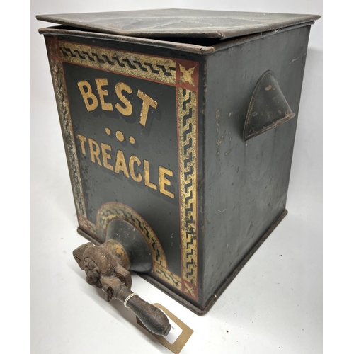 235 - Early C20th tole 'Best Treacle' shop's dispenser, H34cm