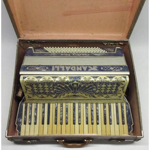 197 - Scandalli 'Vibrante Four' piano accordion, in carrying case