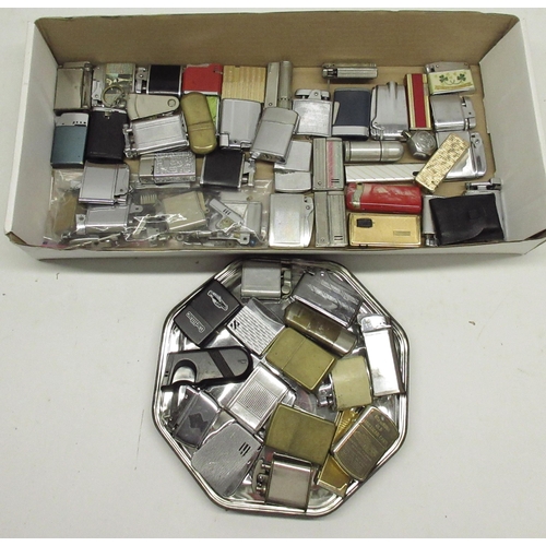 263 - Collection of brassware, and a collection of cigarette lighters (qty.)