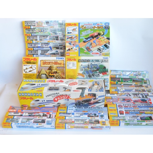 1304 - Collection of boxed Japanese imported Takara Tomy/PlaRail battery operated plastic model train sets ... 