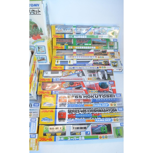 1304 - Collection of boxed Japanese imported Takara Tomy/PlaRail battery operated plastic model train sets ... 