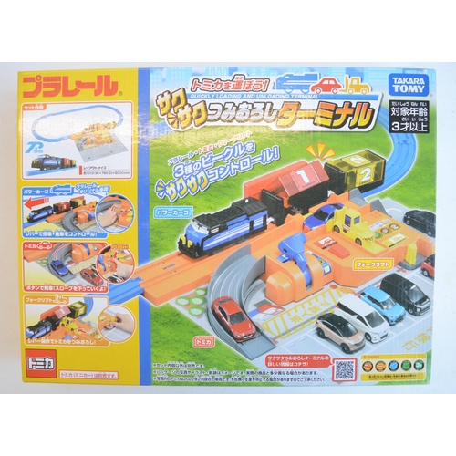 1304 - Collection of boxed Japanese imported Takara Tomy/PlaRail battery operated plastic model train sets ... 