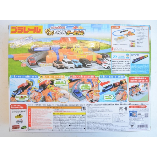 1304 - Collection of boxed Japanese imported Takara Tomy/PlaRail battery operated plastic model train sets ... 