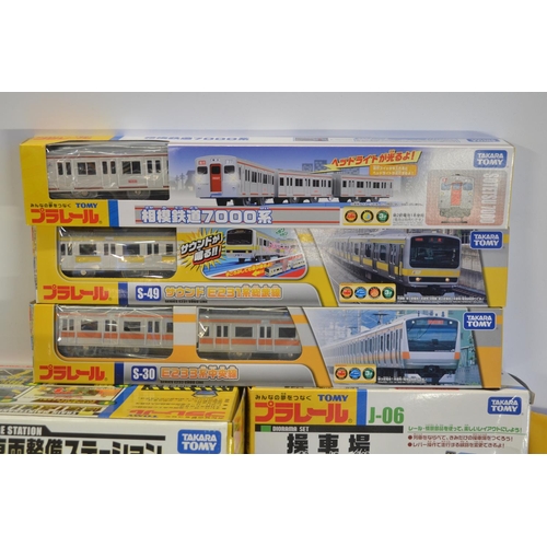 1307 - Collection of boxed Japanese Imported Takara Tomy/PlaRail battery operated plastic model train sets ... 