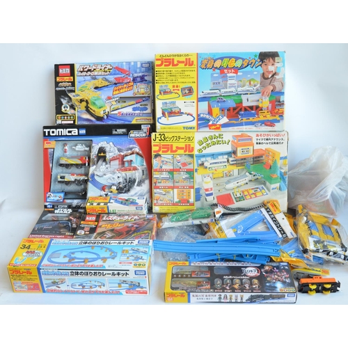 1308 - Collection of boxed Japanese Imported Takara Tomy/PlaRail battery operated plastic model train sets ... 