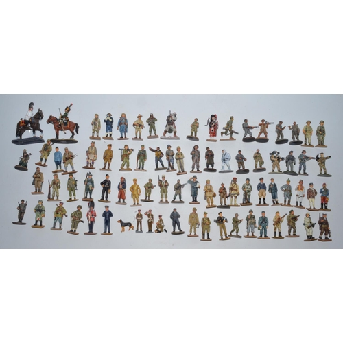 1165 - Collection of pre painted model soldier figures from Del Prado, Oryon, etc approx 1:32 - 1:35 scale ... 