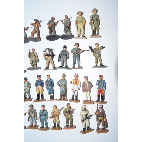 1165 - Collection of pre painted model soldier figures from Del Prado, Oryon, etc approx 1:32 - 1:35 scale ... 