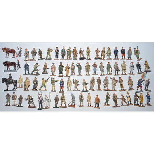 1166 - Collection of pre painted model soldier figures from Del Prado, Oryon, etc approx 1:32 - 1:35 scale ... 