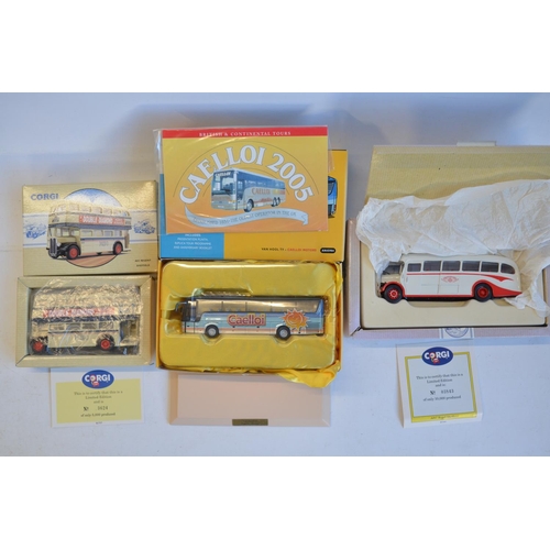 14 - Collection of diecast bus models to include Corgi, Siku, Lledo etc. Please note all boxed vintage Co... 