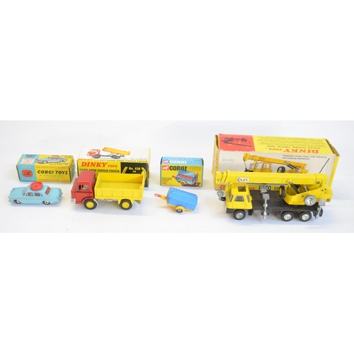 19 - Four vintage diecast vehicle models from Corgi and Dinky, all with original boxes to include Dinky 9... 