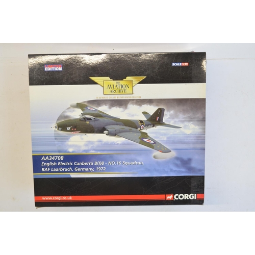 29 - Corgi Aviation Archive 1/72 scale limited edition AA34708 EE Canberra B(1)8, 16 Sqn RAF Laarbruch, G... 