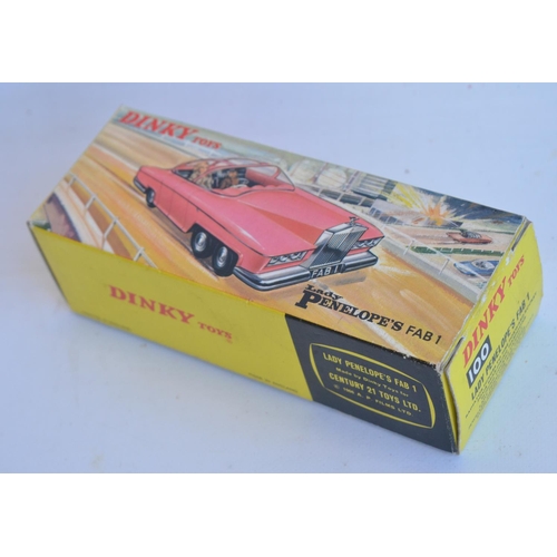 8 - Vintage Dinky 100 FAB 1 in good working condition with 4 rockets, outer box (very good condition for... 