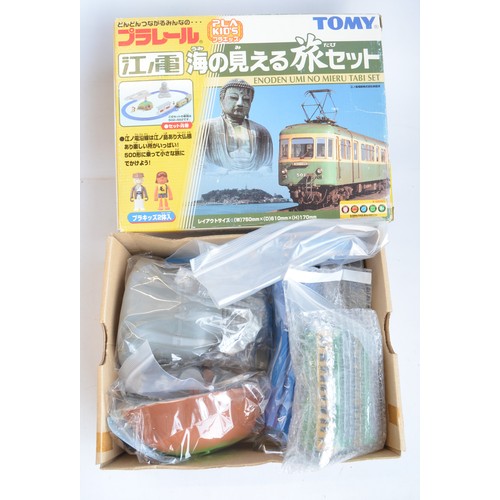 1309 - Collection of boxed Japanese Imported Takara Tomy/PlaRail battery operated plastic model train and v... 