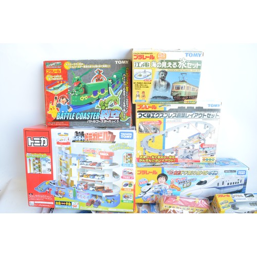 1309 - Collection of boxed Japanese Imported Takara Tomy/PlaRail battery operated plastic model train and v... 