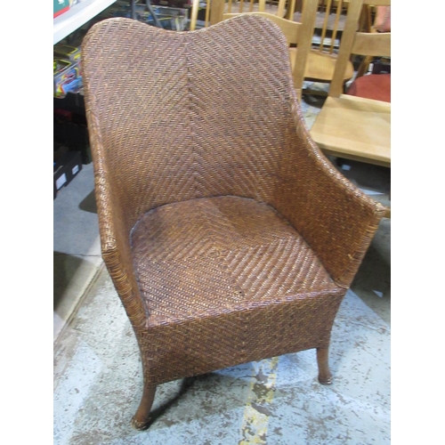 1055 - Marks and Spencers home wicker conservatory type chair, and an Indian pattern rectangular rug 164cm ... 