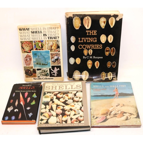 343 - Collection of shell (sea shell) collecting and reference books including, Encyclopaedia of shells, W... 