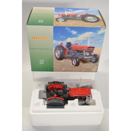 354 - Boxed Universal Hobbies 1/16 scale diecast Massey Ferguson 135 tractor model in mint condition, box ... 