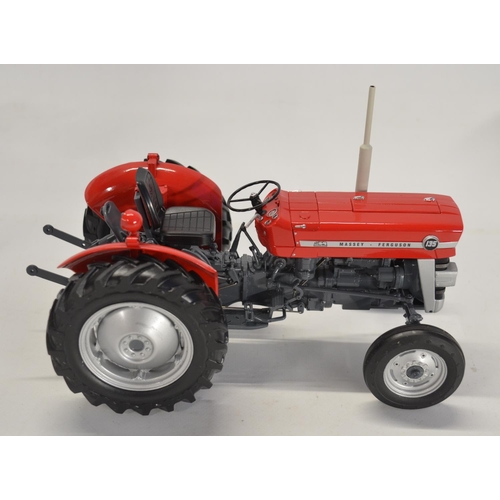 354 - Boxed Universal Hobbies 1/16 scale diecast Massey Ferguson 135 tractor model in mint condition, box ... 