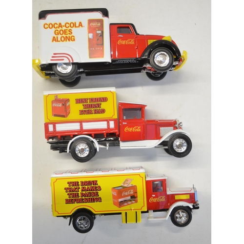 358 - Six boxed Coca-Cola themed diecast model vehicles from Matchbox Collectibles to include YYM96505-YYM... 