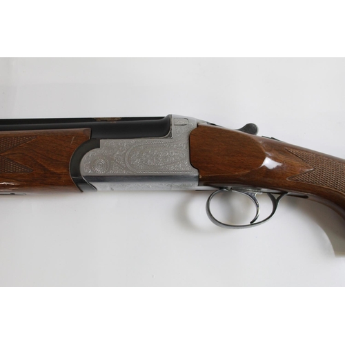 487 - AYA 12 bore O/U Single trigger ejector shotgun. Barrel length 27.5ins, length of pull 14ins. Quality... 