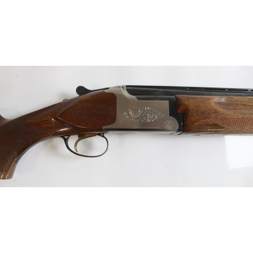 491 - Miroku 12Bore Over/under ejector shotgun. Barrel length28ins, length or pull 14ins. There is damage ... 