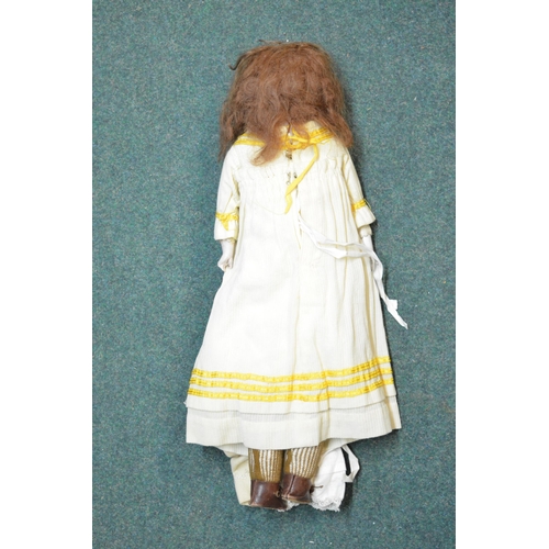 1320 - Victorian doll fully articulated body and bisque head with sleepy eyes, pair of bloomers and under s... 