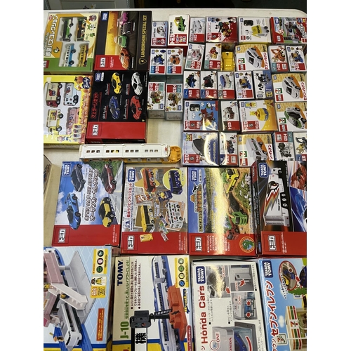 1288 - Collection of Takara Tomy Japanese import playsets and vehicles, incl. Disney, mostly boxed (qty)