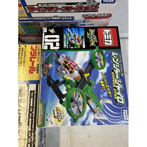 1291 - Collection of Takara Tomy Japanese import playsets incl. bullet train, monorail, train stations, etc... 