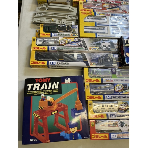 1292 - Collection of Takara Tomy Japanese import playsets, loose trains and train accessories incl. monorai... 