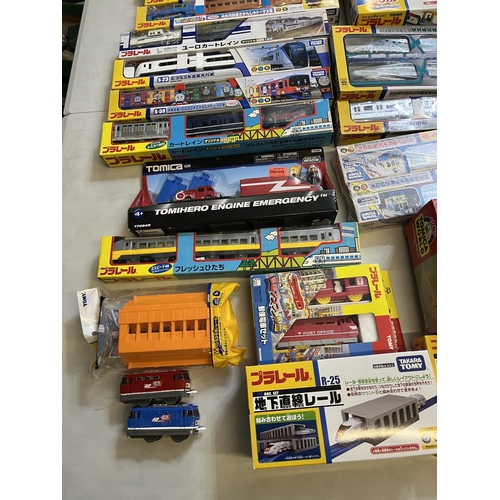 1294 - Large collection of Japanese import toy trains, mainly Tomy Takara, incl. Thomas the Tank Engine