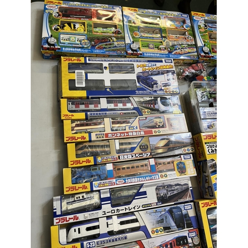 1294 - Large collection of Japanese import toy trains, mainly Tomy Takara, incl. Thomas the Tank Engine