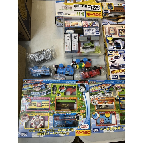 1294 - Large collection of Japanese import toy trains, mainly Tomy Takara, incl. Thomas the Tank Engine