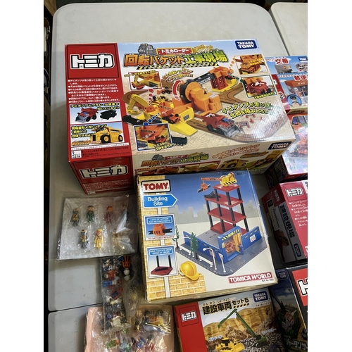 1298 - Collection of Takara Tomy Japanese import play sets, incl. places of work and construction sets, app... 