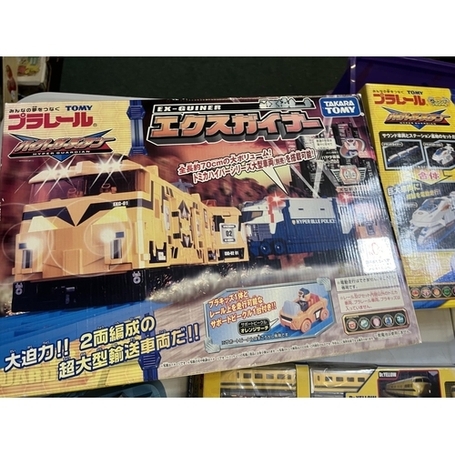 1292 - Collection of Takara Tomy Japanese import playsets, loose trains and train accessories incl. monorai... 