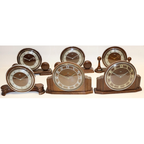 1364 - Metamec Dereham mains electric mahogany mantle clock with chrome plated bezel and silvered chapter r... 