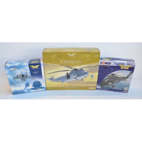 35 - Three Corgi Aviation Archive 1/72 scale Falklands War themed models to include AA33401 20th annivers... 