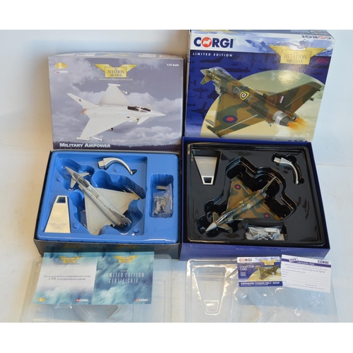 39 - Two Corgi Aviation Archive 1/72 scale diecast limited edition RAF Typhoon models to include AA36407 ... 