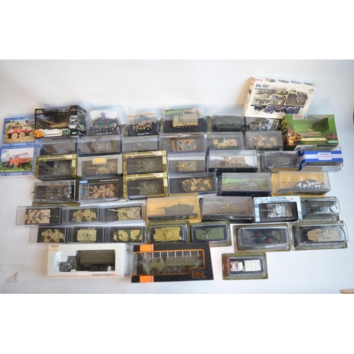 56 - Collection of 1/72 scale post war era tank models from Hobby Master, Bravo Team, Amercom etc includi... 