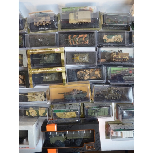 56 - Collection of 1/72 scale post war era tank models from Hobby Master, Bravo Team, Amercom etc includi... 