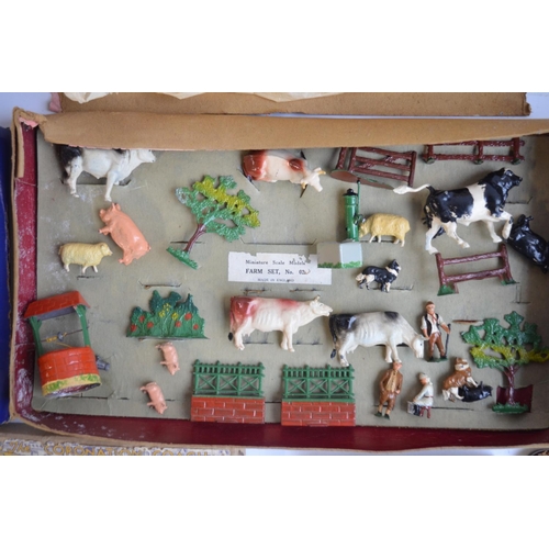 58 - Collection of vintage lead figures and models, mostly W Britain's to include boxed Zoo Set No1 and F... 