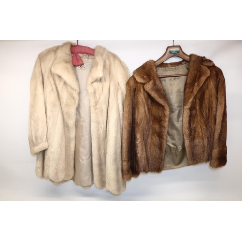 1039 - Two ladies mink jackets from Ross Furriers, size approx 8-10