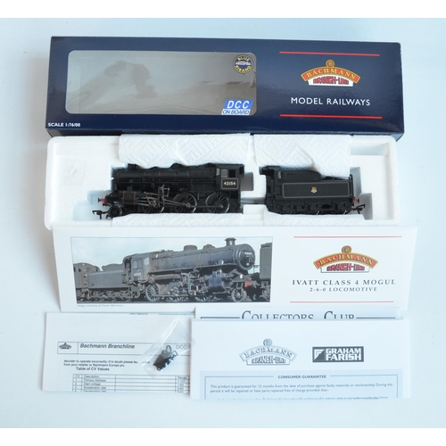 67 - Bachmann OO gauge 32-586DC Ivatt Class 4 Mogul 2-6-0 43154 With Tablet Catcher E/Emblem with fitted ... 