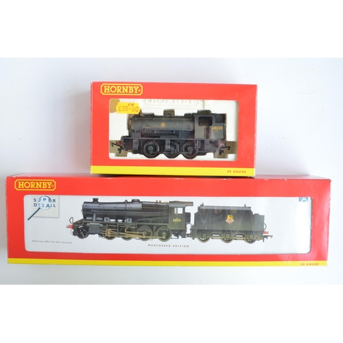 75 - Two weathered OO gauge electric steam train models from Hornby to include Super Detail DCC Ready R23... 