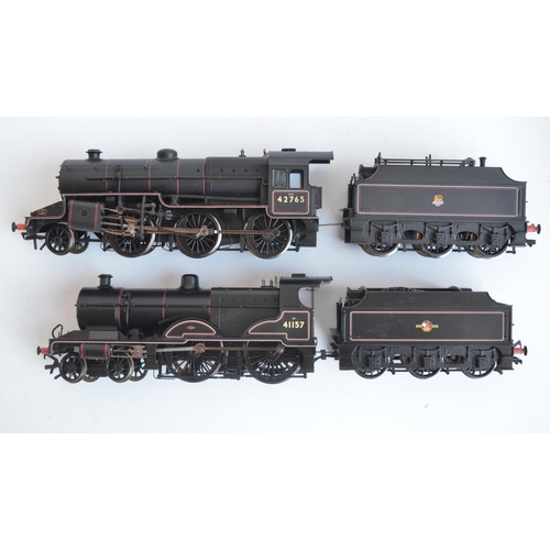 78 - Two OO gauge BR lined black electric steam train models from Bachmann to include 31-933 Midland Comp... 