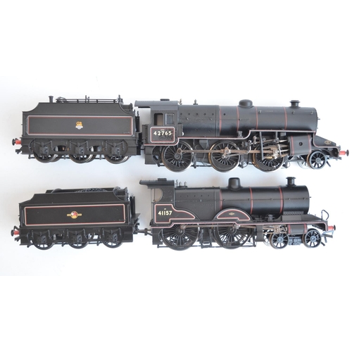 78 - Two OO gauge BR lined black electric steam train models from Bachmann to include 31-933 Midland Comp... 