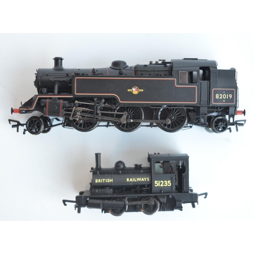 79 - Three OO gauge electric steam train models to include Hornby DDC Ready R2785 BR Green 9F 92220 